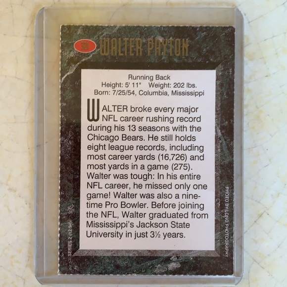 Rare Walter Payton card! - Picture 2 of 2